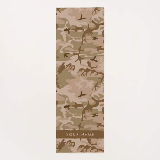 Desert Camouflage Pattern, Your name, Personalize ヨガマット (裏面)