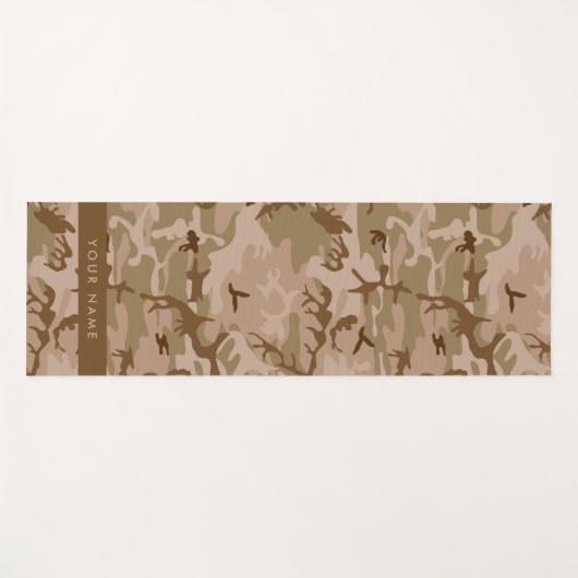 Desert Camouflage Pattern, Your name, Personalize ヨガマット (正面(横))