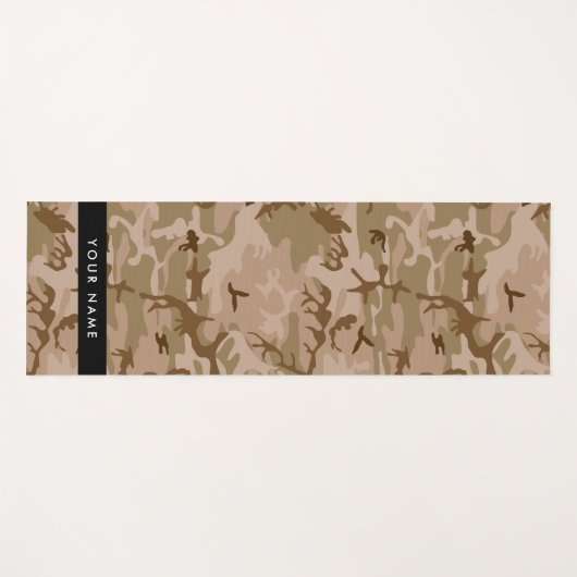 Desert Camouflage Pattern, Your name, Personalize ヨガマット (正面(横))