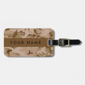 Desert Camouflage Pattern, Your name, Personalize ラゲッジタグ (正面横)