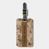 Desert Camouflage Pattern, Your name, Personalize ラゲッジタグ (正面縦)