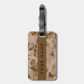 Desert Camouflage Pattern, Your name, Personalize ラゲッジタグ (裏面縦)