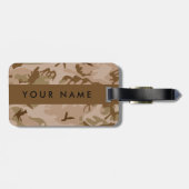 Desert Camouflage Pattern, Your name, Personalize ラゲッジタグ (裏面横)