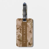 Desert Camouflage Pattern, Your name, Personalize ラゲッジタグ (裏面縦)