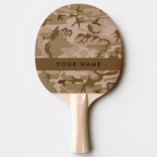 Desert Camouflage Pattern, Your name, Personalize 卓球ラケット (裏面)
