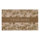 Desert Camouflage Pattern, Your name, Personalize 名札 (正面)
