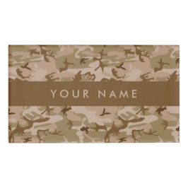 Desert Camouflage Pattern, Your name, Personalize 名札