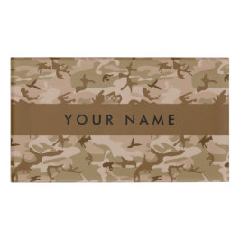 Desert Camouflage Pattern, Your name, Personalize 名札