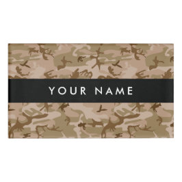 Desert Camouflage Pattern, Your name, Personalize 名札
