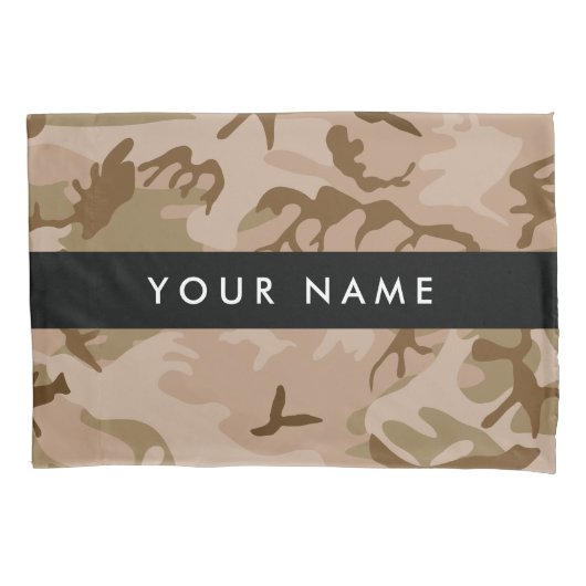 Desert Camouflage Pattern, Your name, Personalize 枕カバー (正面)