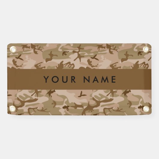 Desert Camouflage Pattern, Your name, Personalize 横断幕 (横)