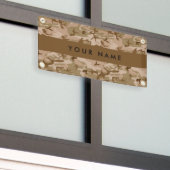 Desert Camouflage Pattern, Your name, Personalize 横断幕 (ビルの外側)