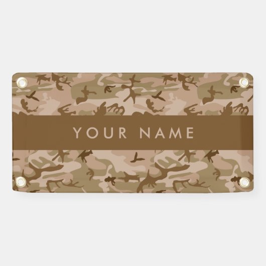 Desert Camouflage Pattern, Your name, Personalize 横断幕 (横)