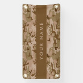 Desert Camouflage Pattern, Your name, Personalize 横断幕 (縦)