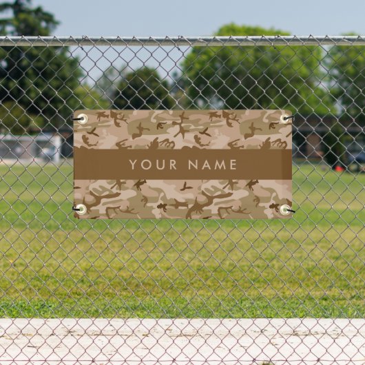 Desert Camouflage Pattern, Your name, Personalize 横断幕 (インサイチュ)