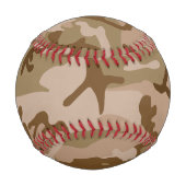Desert Camouflage Pattern, Your name, Personalize 野球ボール (裏面)