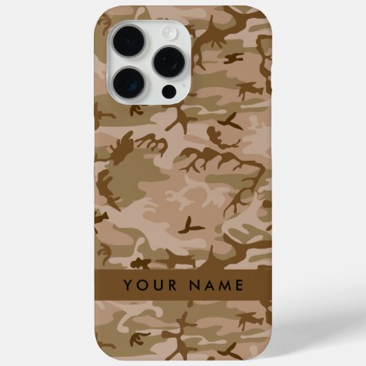 Desert Camouflage Pattern, Your name, Personalize Case-Mate iPhoneケース (裏面)