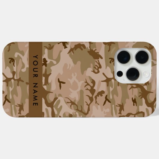 Desert Camouflage Pattern, Your name, Personalize Case-Mate iPhoneケース (裏面 (横))