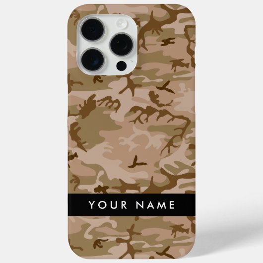 Desert Camouflage Pattern, Your name, Personalize Case-Mate iPhoneケース (裏面)