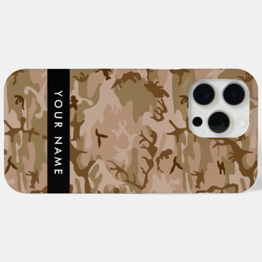 Desert Camouflage Pattern, Your name, Personalize Case-Mate iPhoneケース (裏面 (横))