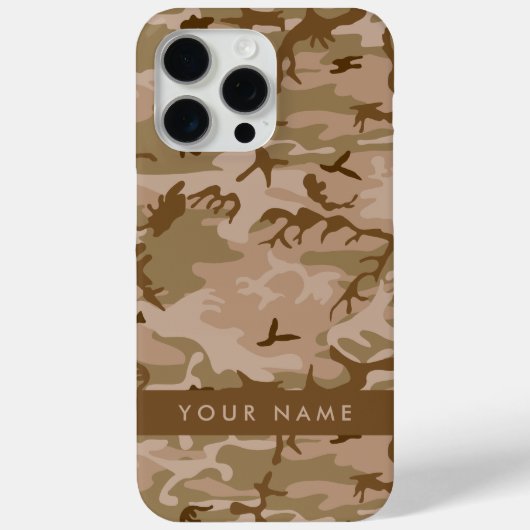 Desert Camouflage Pattern, Your name, Personalize Case-Mate iPhoneケース (裏面)
