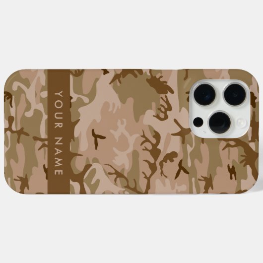 Desert Camouflage Pattern, Your name, Personalize Case-Mate iPhoneケース (裏面 (横))