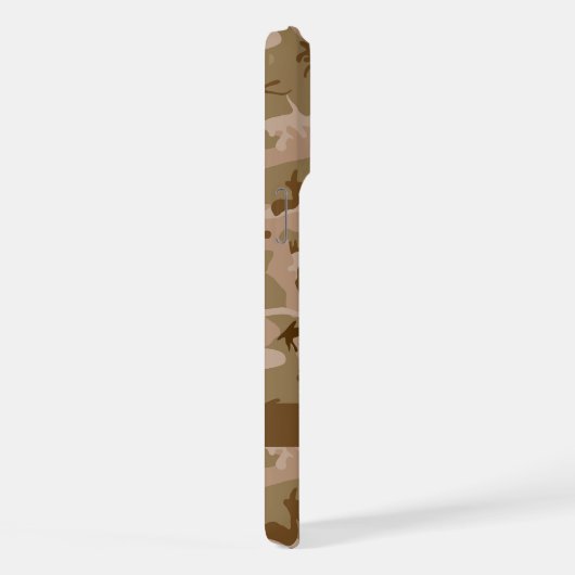 Desert Camouflage Pattern, Your name, Personalize iPhoneケース (右側面)