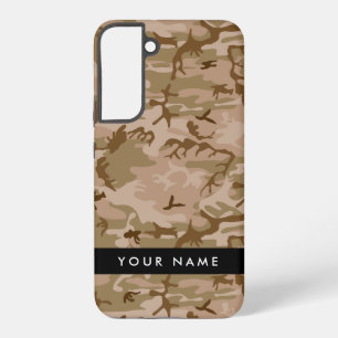 Desert Camouflage Pattern, Your name, Personalize Samsung Galaxy S22+ケース