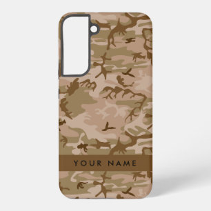 Desert Camouflage Pattern, Your name, Personalize Samsung Galaxy S22+ケース