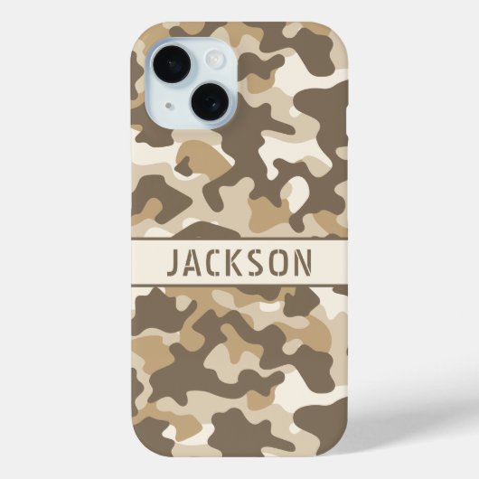 Desert Camouflage Personalized Case-Mate iPhoneケース (裏面)