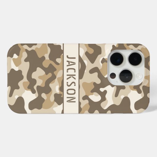 Desert Camouflage Personalized Case-Mate iPhoneケース (裏面 (横))
