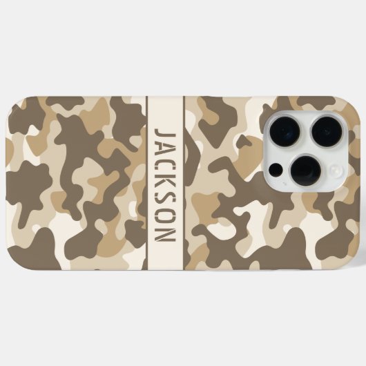 Desert Camouflage Personalized Case-Mate iPhoneケース (裏面 (横))
