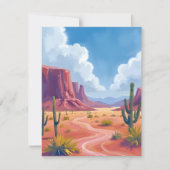 Desert Canyon | Cactus Nature Landscape Card (正面)