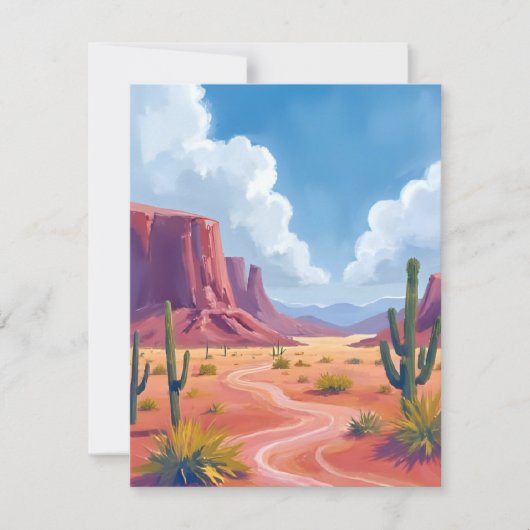 Desert Canyon | Cactus Nature Landscape Card (正面)