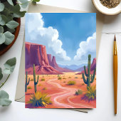 Desert Canyon | Cactus Nature Landscape Card