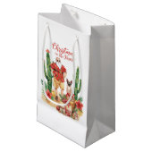 Desert Christmas with Cactus Santa Claus  スモールペーパーバッグ (正面アングル)