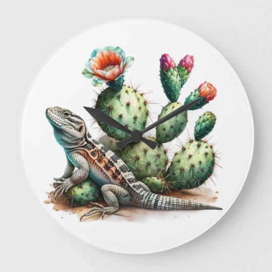 Desert Chuckwalla ラージ壁時計 (正面)