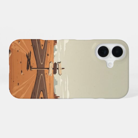 Desert Crossroads iPhone 16ケース (裏面横)