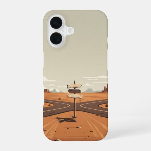 Desert Crossroads iPhone 16ケース (裏面)