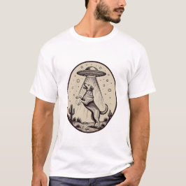 Desert Dog Abduction UFO Illustration Tシャツ