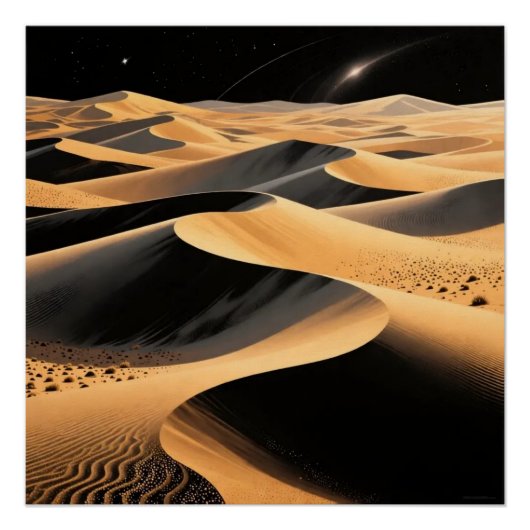 Desert Dunes Art Poster ポスター (正面)