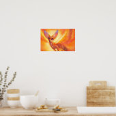 Desert Ember – Radiant Fox Art Poster ポスター (キッチン)