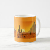Désert et cactus piquants コーヒーマグカップ (正面右)
