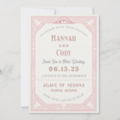 Desert Flowers Western Wedding Invitation 招待状 (正面)