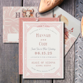 Desert Flowers Western Wedding Invitation 招待状