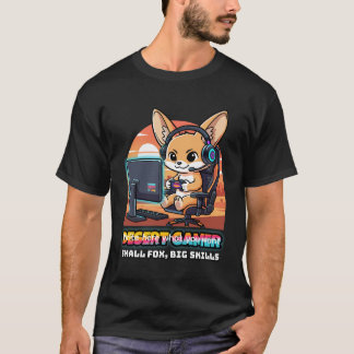 Desert Gamer Fennec Fox - Gaming Streamer Tシャツ