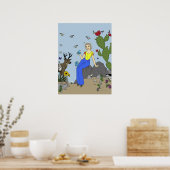 Desert Girl and Animals poster ポスター (キッチン)