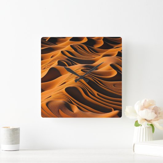 Desert Harmony スクエア壁時計 (ホーム)