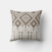 Desert Harmony – Brown Geometric Tribal  クッション (裏面)