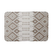Desert Harmony Brown Moroccan Geometric Tribal バスマット (正面)